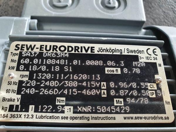 SA37DR63M4_Sew Eurodrive_Engrenage moteur